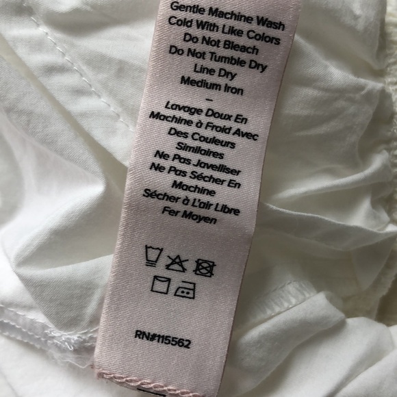 5 a 7 cinq a sept White Ruffled Women's Top Size S - Picture 10 of 13